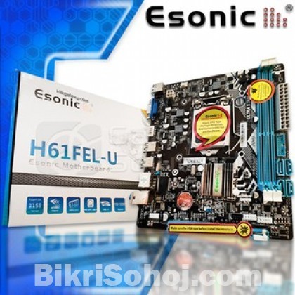 New Genuine Esonic H61-FEL DDR3 Motherboard